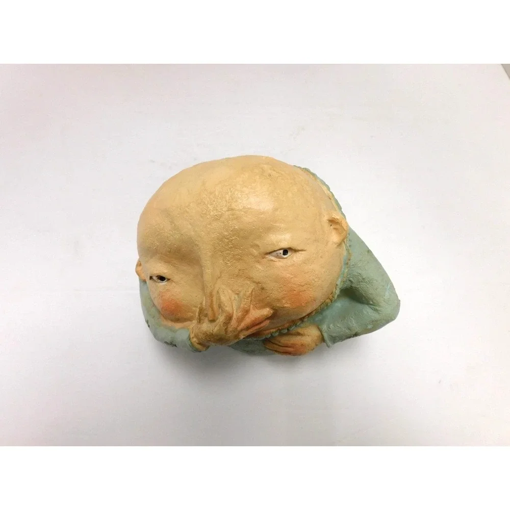 Boy Holding Nose Resin Figure Statue Head, Bathroom Humor DW301